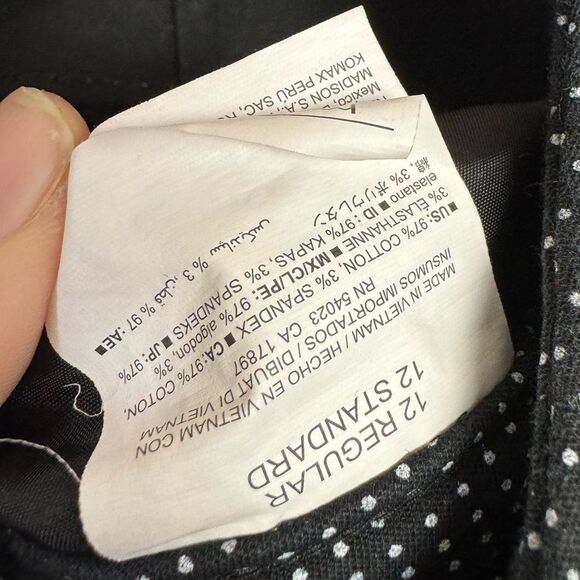 SALE! Black Old Navy Harper Polka Dot Cropped Trousers Size 12 EUC - Picture 6 of 6